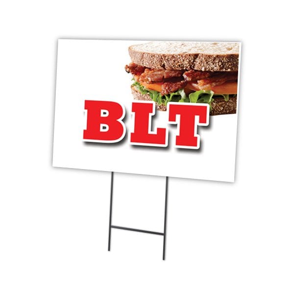 Blt Yard Sign & Stake outdoor plastic coroplast window, C-1824 Blt